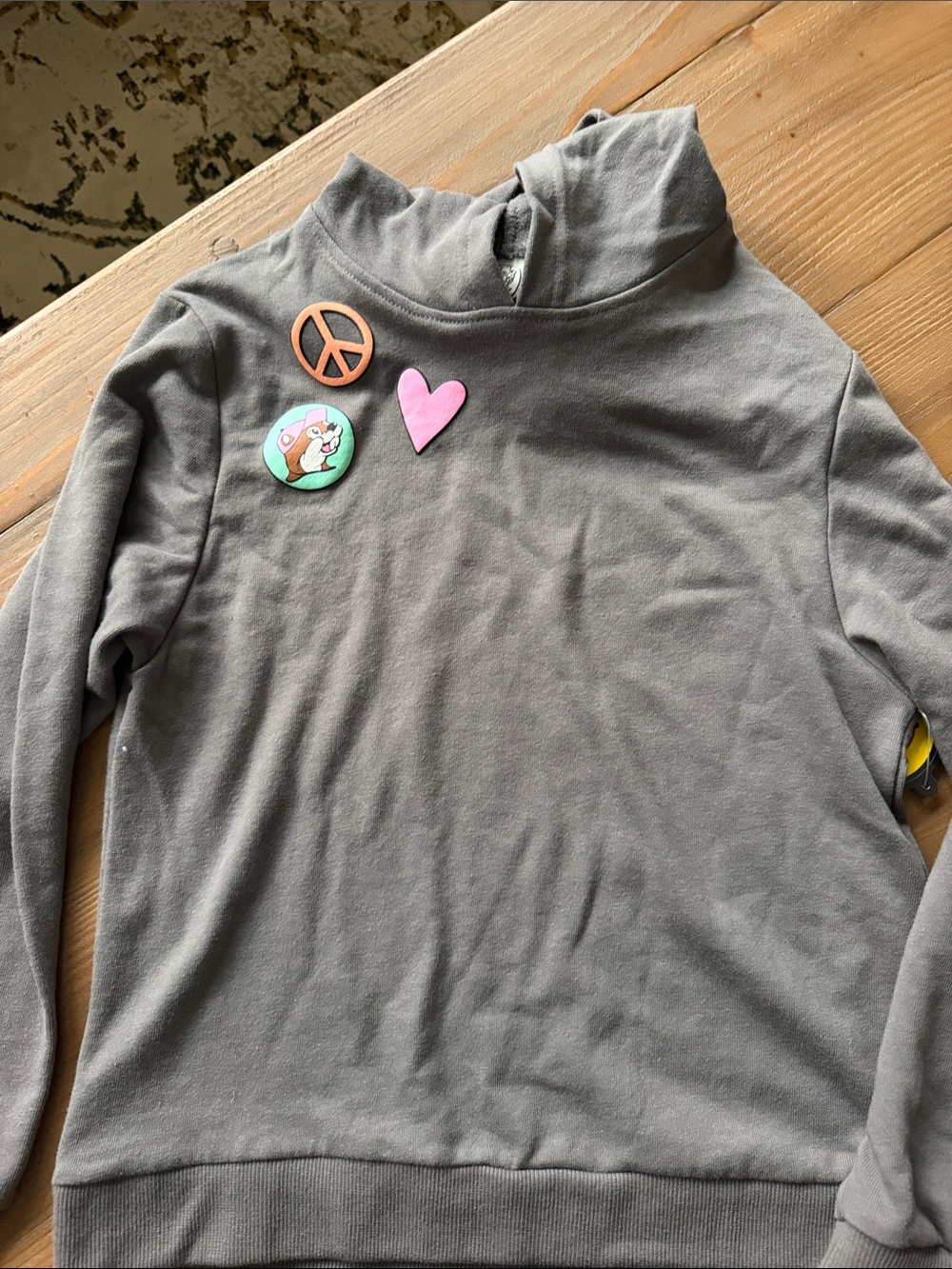 Buc-ee’s Kids Gray Mock-Neck Sweatshirt - Brand Unspecified